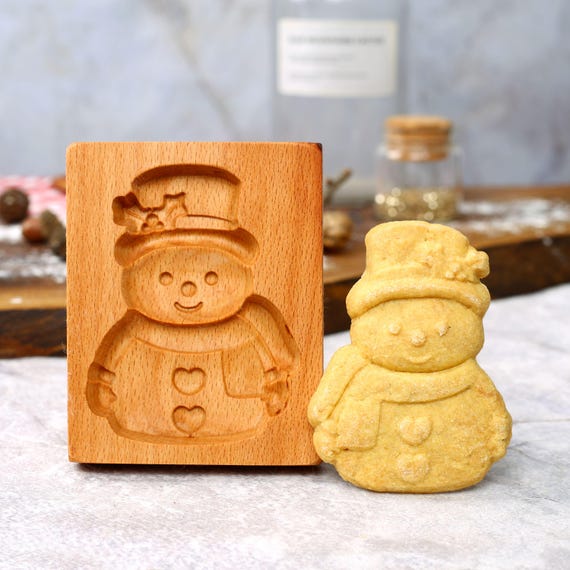 Wooden Christmas Cookie Mold - Gingerbread Man Baking Mold For DIY Holiday Treats - View #2