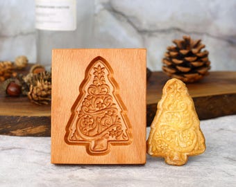 Springerle Mold,  Cookie Mold, Wooden Christmas Tree Cookie Mold, Cookie Cutter, Cookie Stamp