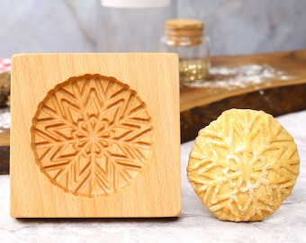 Snowflake Cookie Mold: Embossed Holiday Baking, Pastry Cutter