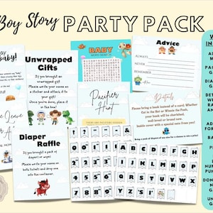 Toy Boy Story Party Pack DIY, Digital Printouts, DIY Boy Story Birthday, Print at Home It&#39;s a Boy Story, Boy Story Event Cutouts, Boy Story