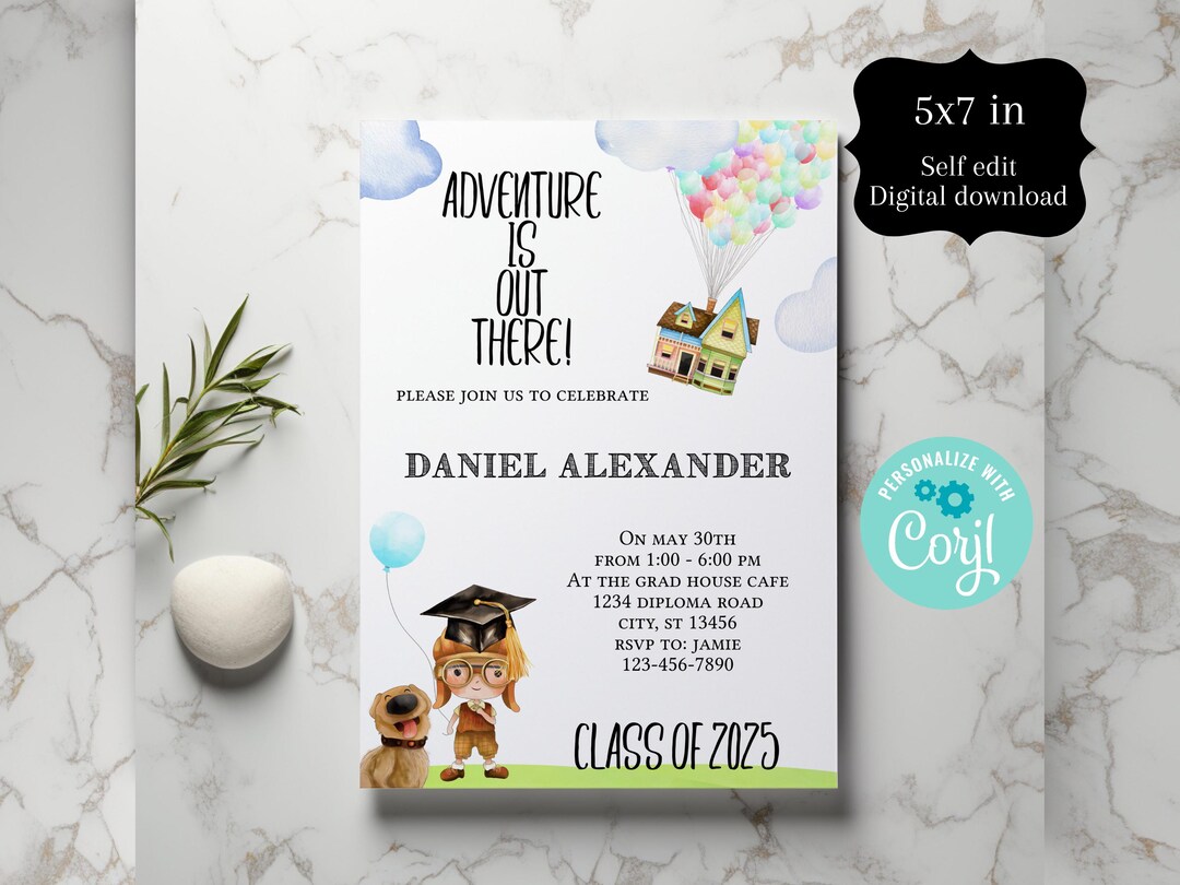 UP Boy Graduate, UP Grad Invitation, Adventure Grad, Adventure is Out ...