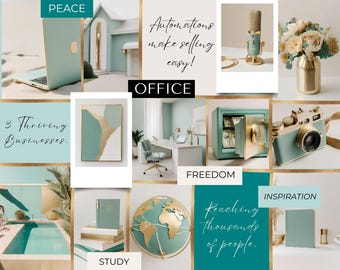 Printable Vision Board Template | Dream Life Canva Kit (Digital Download)