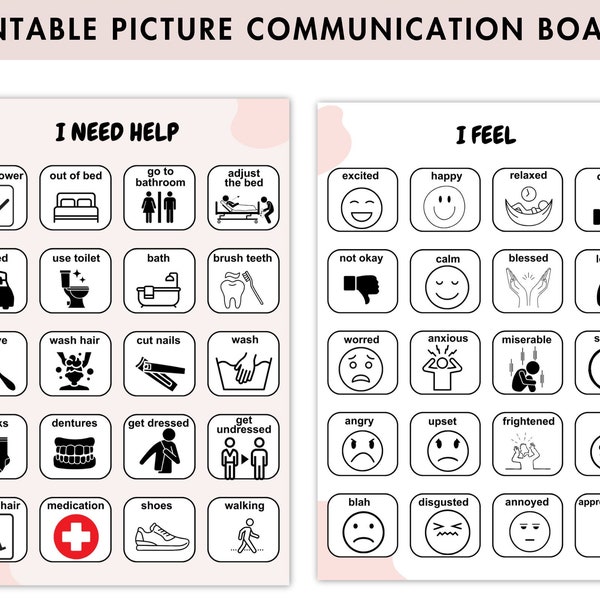 Chart for Non Verbal Kids - Etsy