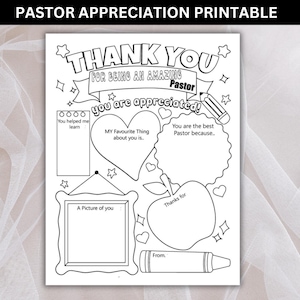 Printable Digital Coloring Page for Kids ,Volume 1, Hand Drawn Coloring Page Download, Canva Template ,Digital Download, Pastor Appreciation
