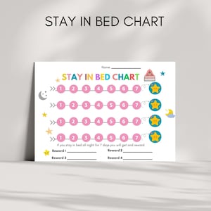 Stay in Bed Reward Chart |bedtime Chart | Stay in Bed Chart | Reward ...