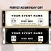 Printable Event Ticket Template, Canva Editable Ticket, Surprise Getaway Invitation, Mothers Day ...