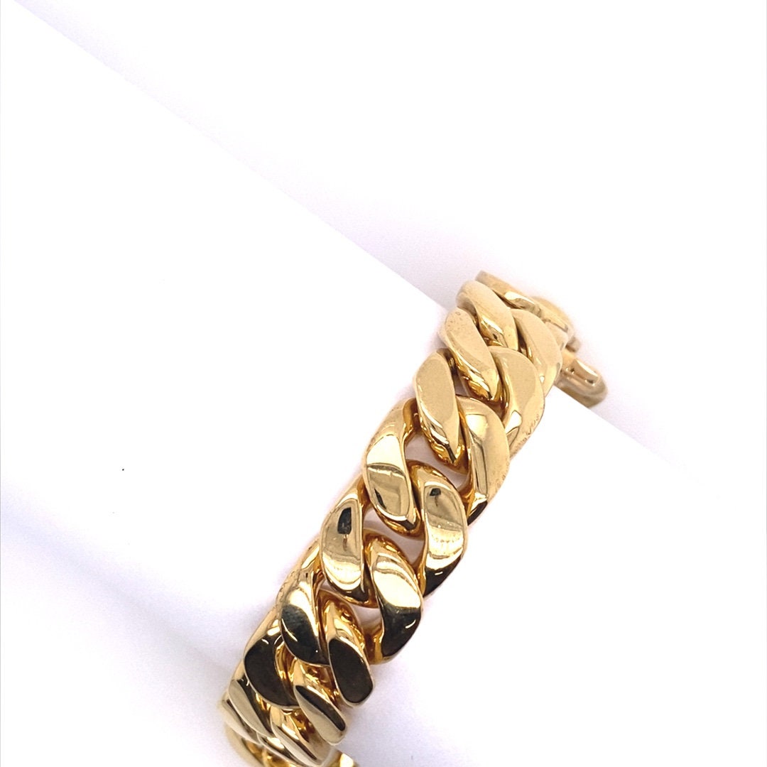 Tom Wood Chunky Chain Bracelet 925 Sterling Silver With 9ct
