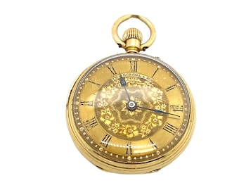 Antique 18ct Yellow Gold Victorian Thomas Russell & Sons Pocket Watch