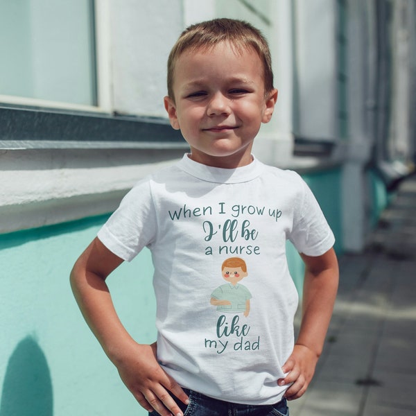 T-shirt profession enfant, t-shirt infirmier, je veux être infirmier, cadeau t-shirt enfant, idée cadeau, infirmier, quand je serai grand