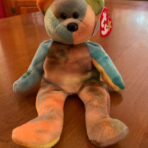 Ty Beanie Baby RARA Garcia The Bear 1st Generation w/ pvc pellets and Multiple Errors.