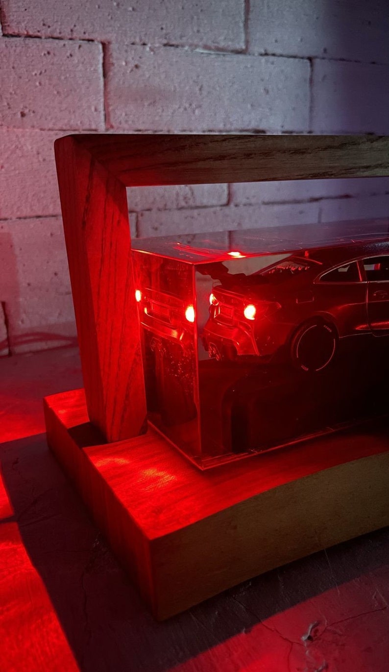 Night Light Made of Epoxy Resin BMW M4 Resin Lamp Custom Etsy