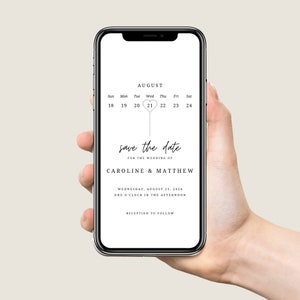 Modern Save The Date | Editable Template | Instant Digital Download | Minimalist Save The Date | Electronic Save The Date