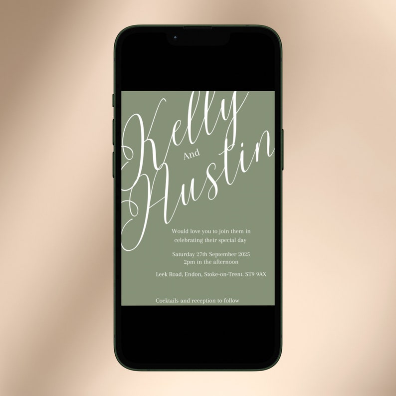 Digital Wedding Evite, Wedding Invitation Template, Modern Wedding