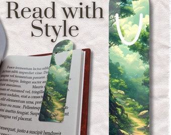 Metal Bookmark | Robust Fantasy Landscape Page Marker | Durable Page Holder | Book Lover, Bookworm, Reading Enthusiast & Avid Reader Gift