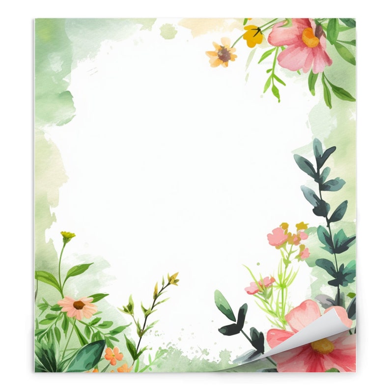 Notepad | Beautiful Watercolor Flower Notes | Memos for Home, School ...