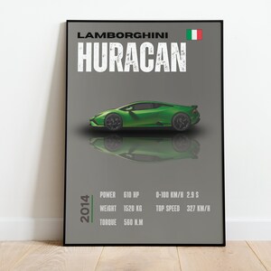 Lámina artística del Lamborghini Huracán: Decoración para entusiastas de los coches (Descarga digital)