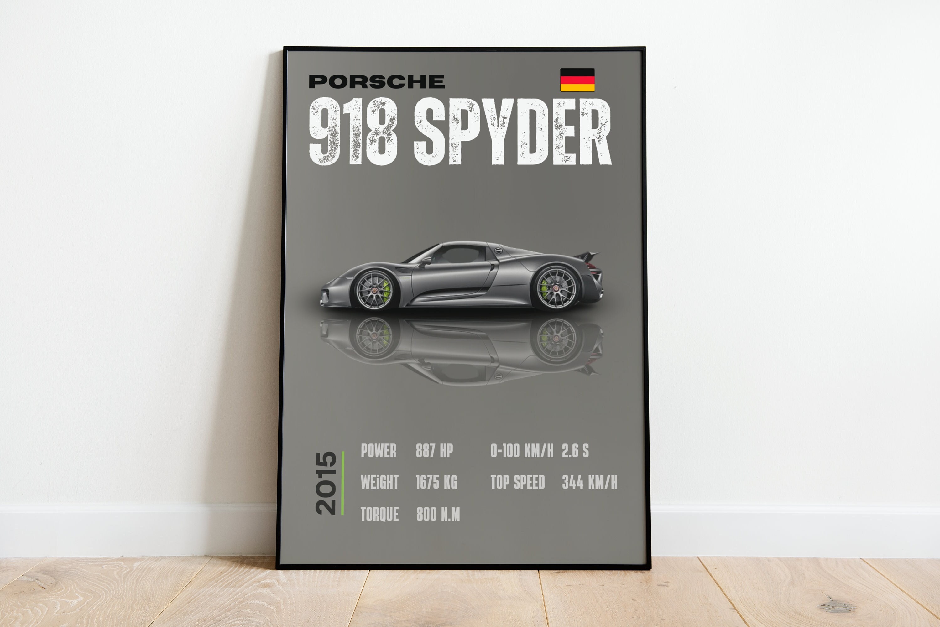 ポスター s.s Porsche 918 Spyder Poster: Luxury Car Wall Art (digital Download