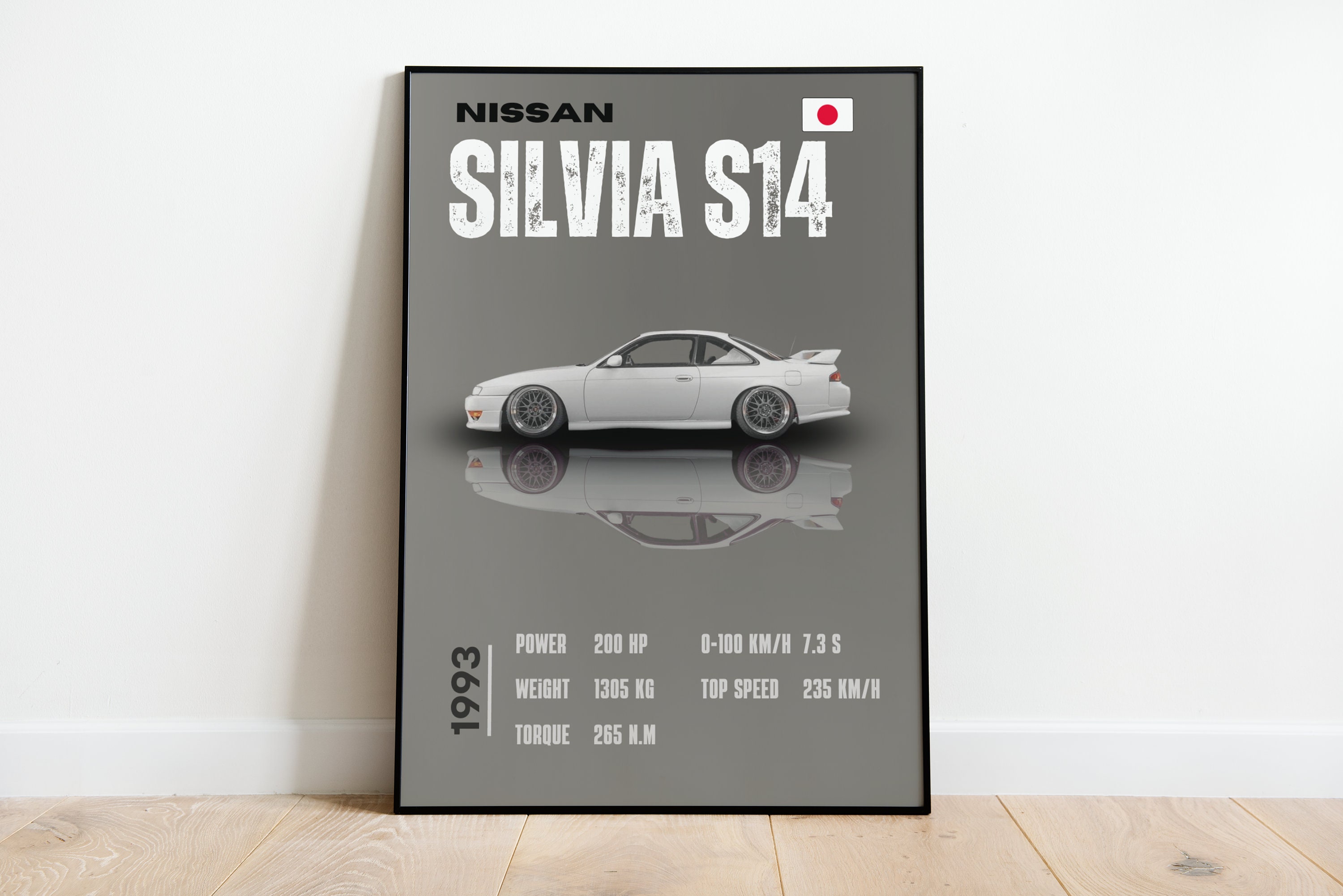 Nissan Silvia S14 Poster: Car Enthusiast Wall Art (digital