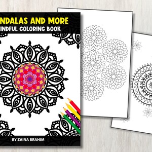 Mandalas and More, 28 Pages Mandalas Coloring Book for Adults, PDF, Printable Coloring Pages, Instant Download, Art Therapy, Stress Relief