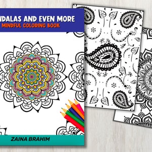 Mandalas and Even More, 28 Pages Mandalas Coloring Book for Adults, PDF, Printable Coloring Pages, Digital, Art Therapy, Stress Relief