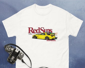 Camiseta Akagi Red Suns / Camisa D inicial / Camiseta anime / Camiseta manga / Camiseta gráfica / Camisa racer / Coche japonés / Regalos para él / Camiseta JDM