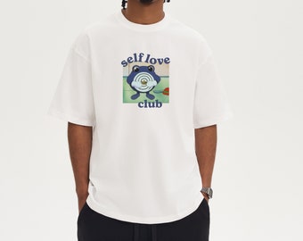 Camiseta Poli Whirl Anime / Camiseta Self Love / Monstruos de bolsillo / Camiseta de gran tamaño / Camiseta gráfica vintage estética / Linda camisa de salud mental