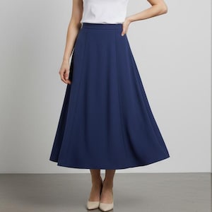 A-Line Tea Length Skirt Sewing Pattern Flared skirt (PDFPattern Download, XS-XXXL)