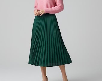 Pleated Midi Skirt Pdf Sewing Pattern, Flared Knife Pleats (PDFPattern)
