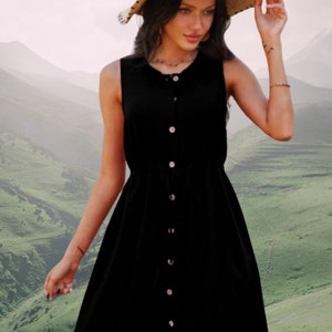 Knopfleiste Kleid pdf Schnittmuster ärmelloses Shirt Kleid PDFPattern Digital Download pdf