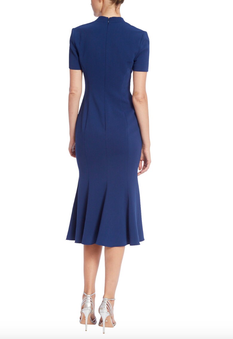 Trumpet Dress Pdf Sewing Pattern Flared Hem Square Neck Short Etsy