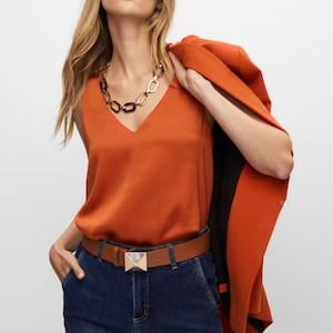 Sleeveless V-neck Top Sewing Pattern: XS-XXL (PDF Digital Download)