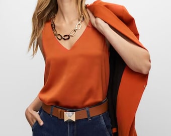 Sleeveless V-neck Top Sewing Pattern: XS-XXL (PDF Digital Download)