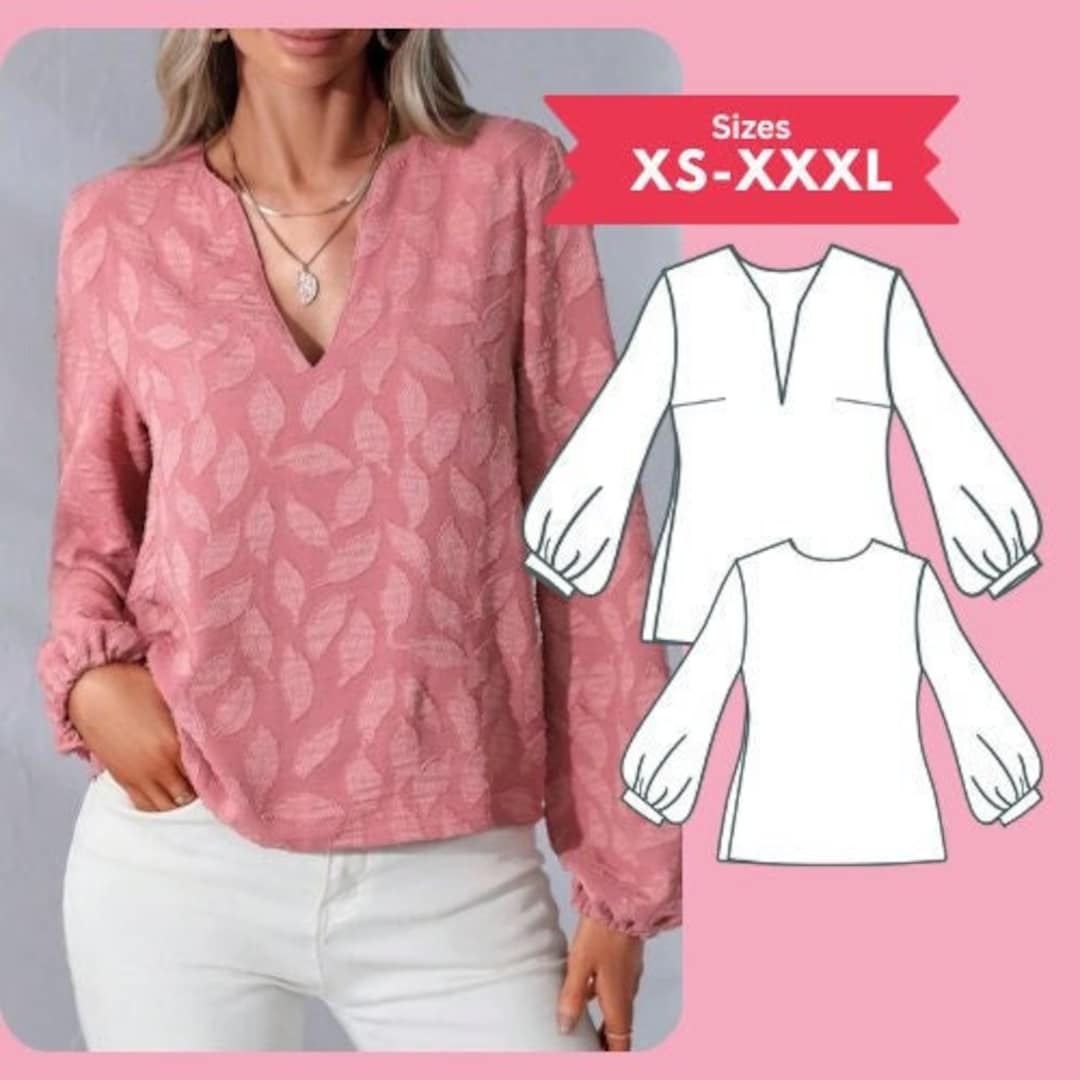 トップス L.G.B archive long sleeve cut sew Alice Long Sleeve Knit T-Shirt PDF Sewing Pattern | Instant