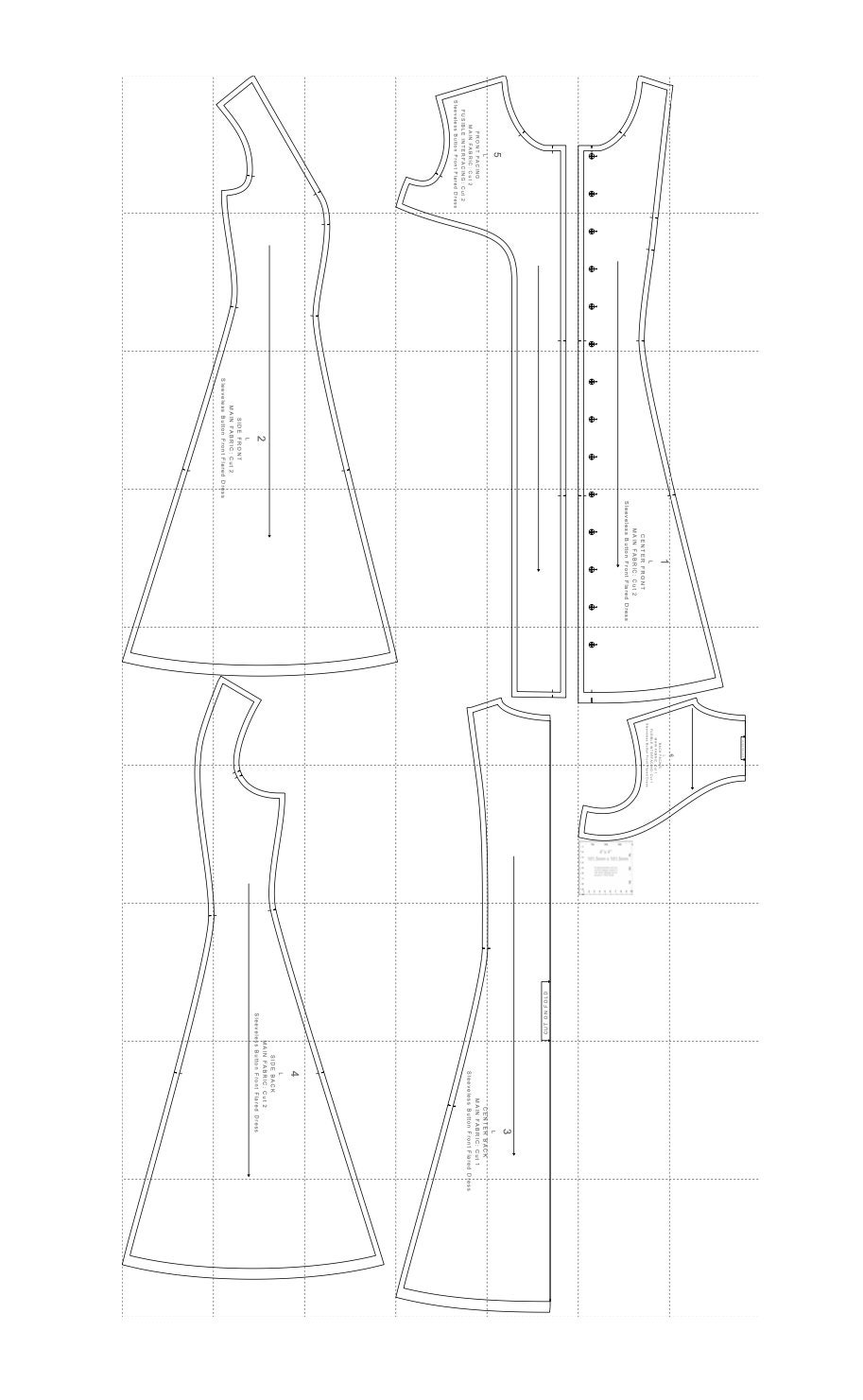 Button Front Dress Pdf Sewing Pattern Diy Sleeveless Shirt Dress