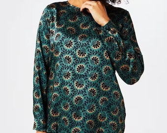 Long Sleeve Blouse Sewing Pattern, XS-XXXL (PDF Download)