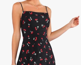 Patrón de costura para vestido de tirantes finos con corte en A (descarga digital en PDF)