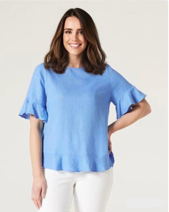 PDF フリルスリーブトップスの縫製パターン フラウンススリーブ＆ヘム