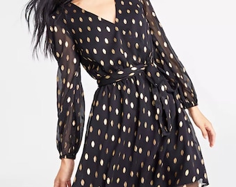 Aline V-Neck Dress pdf Sewing Pattern Bishop Sleeve Dress PDFPattern Size XS-XXXL Digital Download