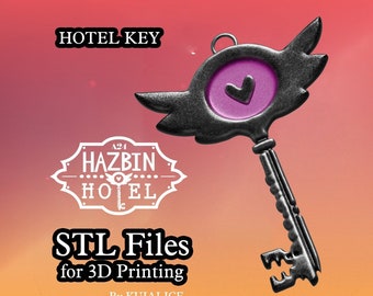 Hazbin Hotel ハズビン トレカ S1 Hotel key ホテルキー Hazbin Hotel Key Cosplay 3D Print STL File - Etsy