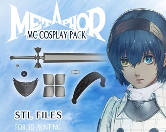 Metaphor: ReFantazio Will MC cosplay pack STL files for 3D printing (Not phisical object!)