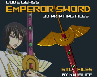 Emperor Sword Zero Code Geass Lelouch Vi Britannia - STL Files for 3D printing