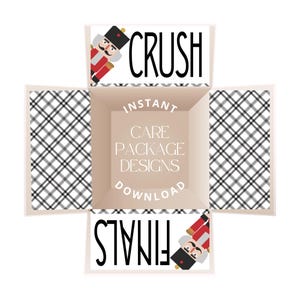 Crush Finals Care Package Printable: Nutcracker Theme Finals Box Flap Designs (Instant Download)