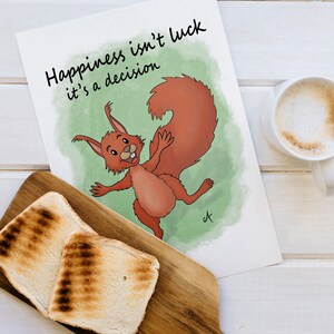 Karte, druckbare Grußkarte, Woodland Friends, Geburtstag oder einfach nur so, Denken an Sie, Positivität