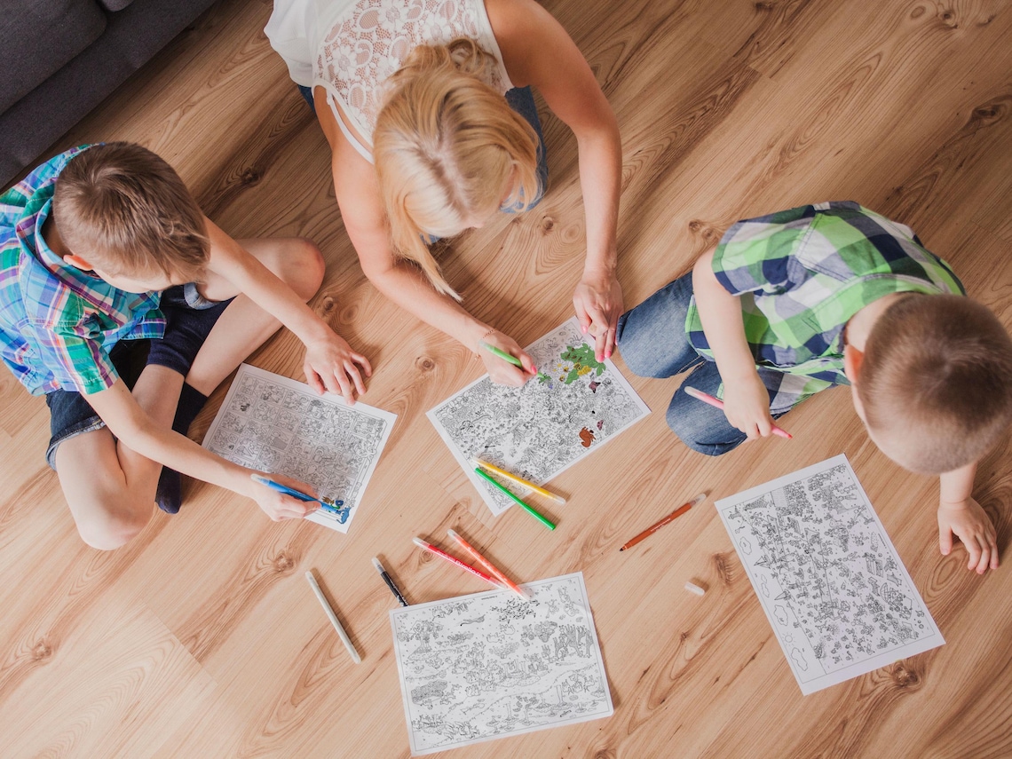 Bugs Search and Find Coloring Page: Kids Activity Print (digital ...