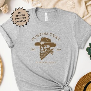 Custom Country Music Shirt, Personalized Cowboy Skull Shirt, Music Lover Tee, Country Music Concert Shirt, Red Dirt Music, Western Tee