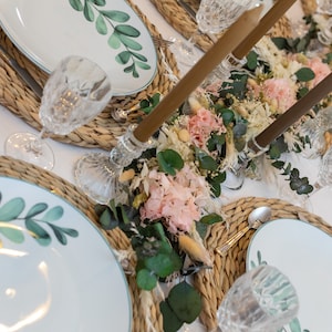 Ghirlanda di fiori secchi, Ghirlanda di fiori romantica, Decorazione di nozze essiccata, Ghirlanda conservata, Corridore di fiori, Ghirlanda rosa, Corridore di nozze conservato