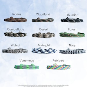 Unsere Segeltau Armband Farben, aus denen du deine Wunschfarbe für dein Armband oder dein Geschenk auswählen kannst.