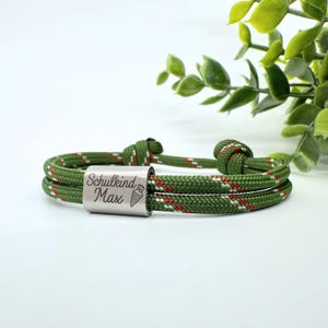 Bracelet de scolarisation personnalisé - Gravure de bracelet enfant - Idée cadeau pour la rentrée scolaire - Bracelet prénom cartable - Bijoux enfant
