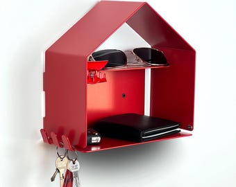 Home Of Essentials - red - shelf, key rack - Oh Sheet!