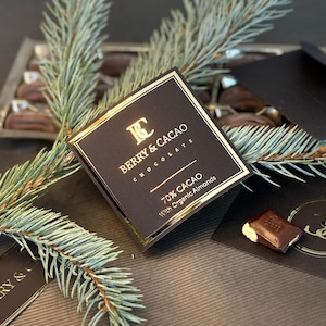 Pegatinas de lámina de oro para productos Etiquetas de lujo para embalaje de chocolate Etiquetado personalizado en oro Pegatinas con logotipo en oro Pegatinas para sobres en oro